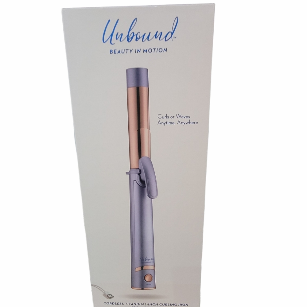 Unbound curling iron, cordless titanium 1- inch